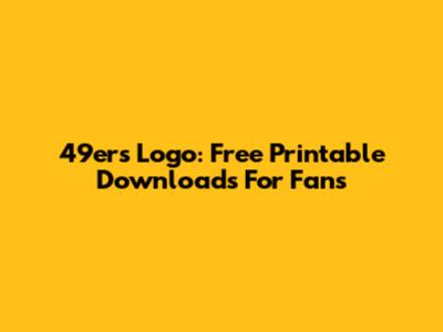 49ers Logo: Free Printable Downloads For Fans