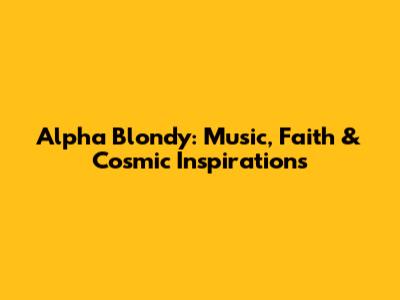 Alpha Blondy: Music, Faith & Cosmic Inspirations