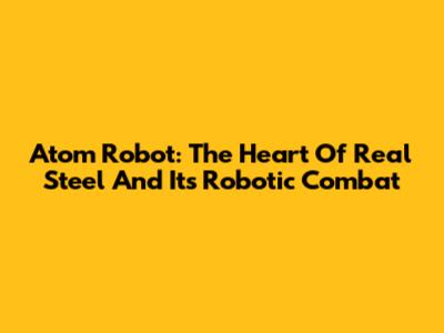 Atom Robot: The Heart Of 'Real Steel' And Its Robotic Combat