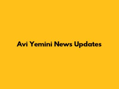 Avi Yemini News Updates