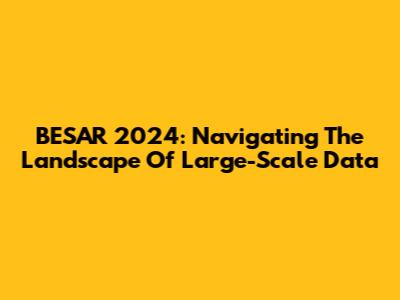 BESAR 2024: Navigating The Landscape Of Large-Scale Data