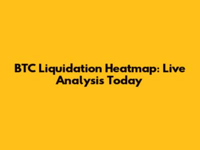 BTC Liquidation Heatmap: Live Analysis Today