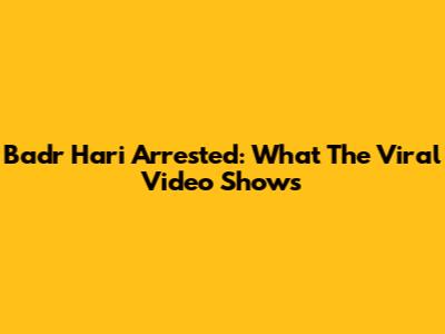 Badr Hari Arrested: What The Viral Video Shows