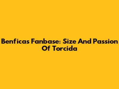 Benfica's Fanbase: Size And Passion Of "Torcida"