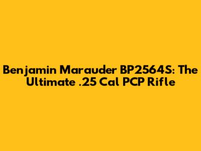 Benjamin Marauder BP2564S: The Ultimate .25 Cal PCP Rifle
