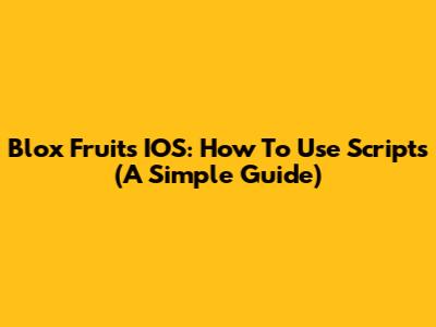Blox Fruits IOS: How To Use Scripts (A Simple Guide)