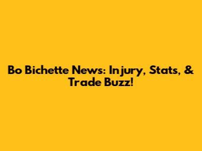 Bo Bichette News: Injury, Stats, & Trade Buzz!