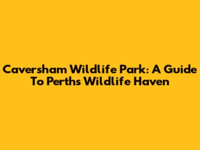 Caversham Wildlife Park: A Guide To Perth's Wildlife Haven