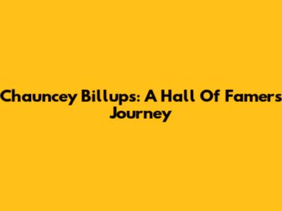 Chauncey Billups: A Hall Of Famer's Journey