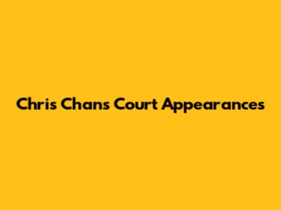 Chris Chan's Court Appearances