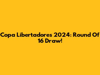Copa Libertadores 2024: Round Of 16 Draw!