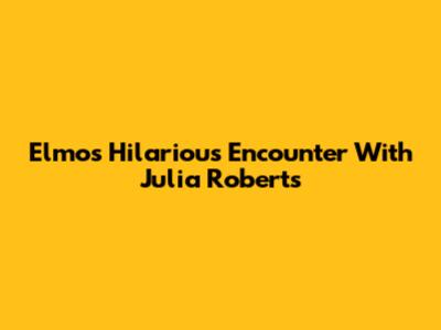 Elmo's Hilarious Encounter With Julia Roberts
