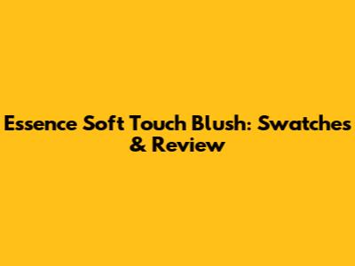 Essence Soft Touch Blush: Swatches & Review