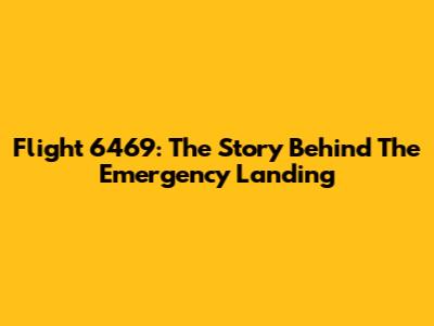 Flight 6469: The Story Behind The Emergency Landing