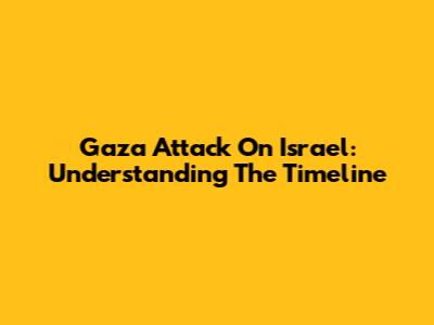 Gaza Attack On Israel: Understanding The Timeline