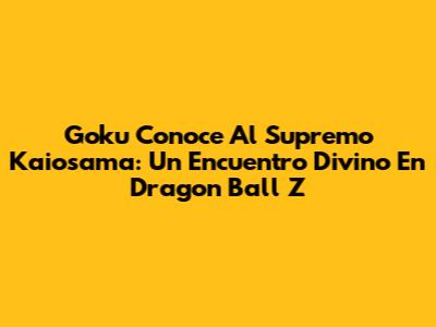 Goku Conoce Al Supremo Kaiosama: Un Encuentro Divino En Dragon Ball Z