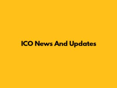 ICO News And Updates