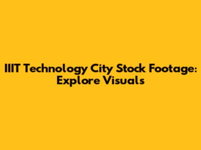 IIIT Technology City Stock Footage: Explore Visuals