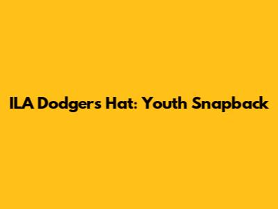 ILA Dodgers Hat: Youth Snapback