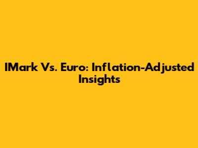 IMark Vs. Euro: Inflation-Adjusted Insights