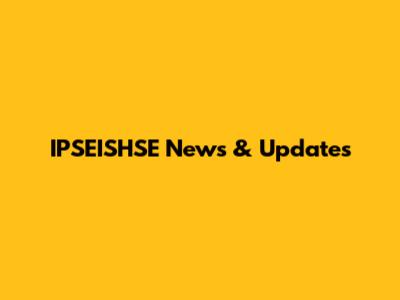 IPSEISHSE News & Updates