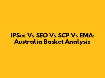IPSec Vs SEO Vs SCP Vs EMA: Australia Basket Analysis