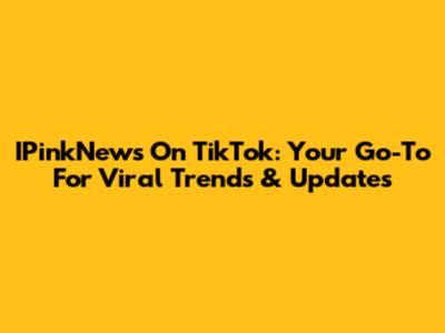 IPinkNews On TikTok: Your Go-To For Viral Trends & Updates