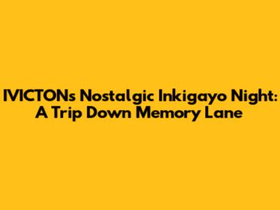 IVICTON's Nostalgic Inkigayo Night: A Trip Down Memory Lane