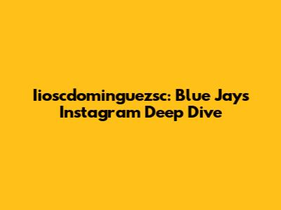 Iioscdominguezsc: Blue Jays Instagram Deep Dive