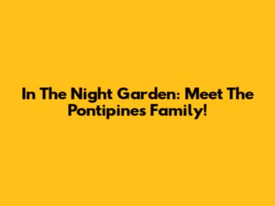 In The Night Garden: Meet The Pontipines Family!