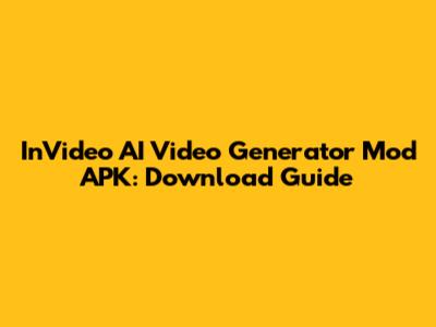 InVideo AI Video Generator Mod APK: Download Guide