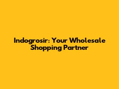 Indogrosir: Your Wholesale Shopping Partner