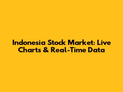 Indonesia Stock Market: Live Charts & Real-Time Data