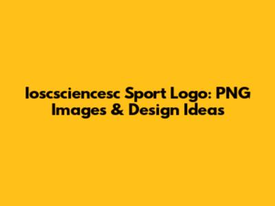Ioscsciencesc Sport Logo: PNG Images & Design Ideas