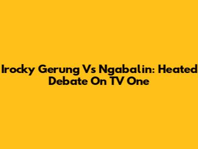 Irocky Gerung Vs Ngabalin: Heated Debate On TV One