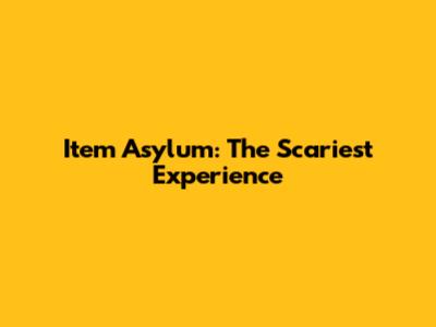 Item Asylum: The Scariest Experience