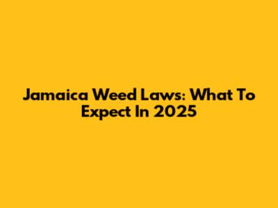 Jamaica Weed Laws: What To Expect In 2025