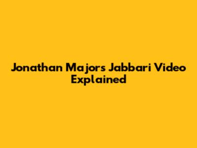 Jonathan Majors Jabbari Video Explained