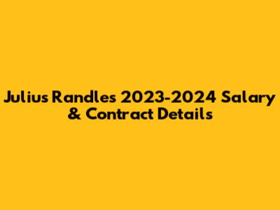 Julius Randle's 2023-2024 Salary & Contract Details