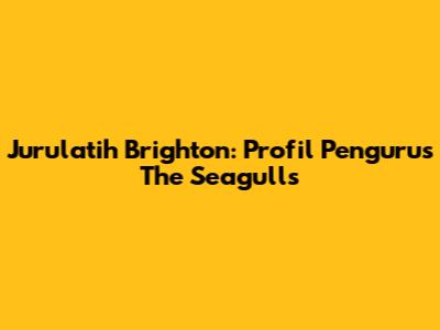 Jurulatih Brighton: Profil Pengurus The Seagulls