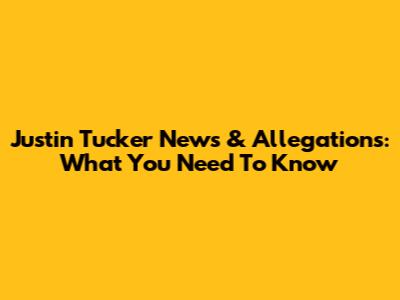 Justin Tucker News & Allegations: What You Need To Know