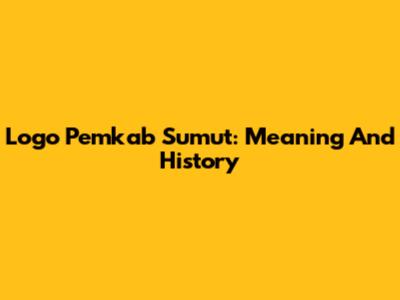 Logo Pemkab Sumut: Meaning And History