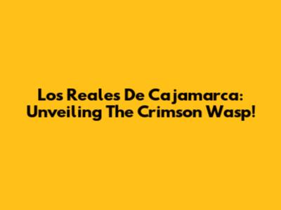Los Reales De Cajamarca: Unveiling The Crimson Wasp!