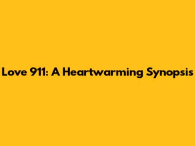 Love 911: A Heartwarming Synopsis