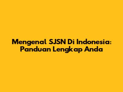 Mengenal SJSN Di Indonesia: Panduan Lengkap Anda