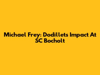 Michael Frey: Dodillet's Impact At SC Bocholt
