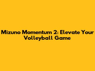 Mizuno Momentum 2: Elevate Your Volleyball Game