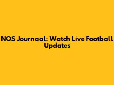 NOS Journaal: Watch Live Football Updates
