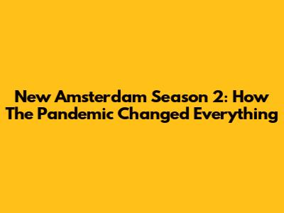 New Amsterdam Season 2: How The Pandemic Changed Everything