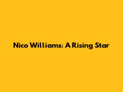 Nico Williams: A Rising Star